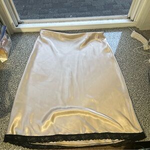 Nicole Miller Silky Gold Midi Skirt